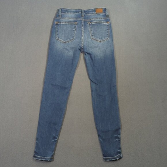 Judy Blue Jeans Women's 27 Blue Skinny Fit Denim Distressed - Picture 2 of 13